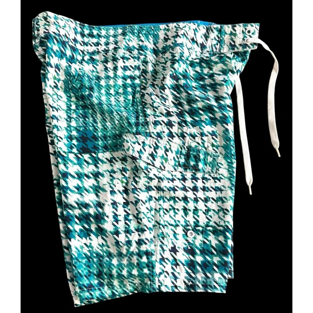 Mossimo Supply‎ Co. Board Shorts Men's Size 36 Torquise Swim Trunks Drawstring